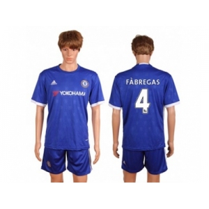 Chelsea #4 Fabregas Home Soccer Club Jerseyss