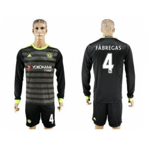 Chelsea #4 Fabregas Sec Away Long Sleeves Soccer Club Jersey