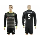 Chelsea #5 Zouma Sec Away Long Sleeves Soccer Club Jersey