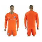 Chelsea Blank Orange Goalkeeper Long Sleeves Soccer Club Jersey