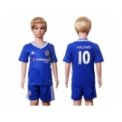 Chelsea #10 Hazard Blue Home Kid Soccer Club Jersey