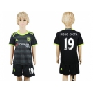 Chelsea #19 Diego Costa Away Kid Soccer Club Jersey