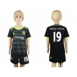 Chelsea #19 Diego Costa Away Kid Soccer Club Jersey