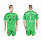 Bayern Munchen #1 Neuer Green Goalkeeper Soccer Club Jersey