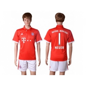 Bayern Munchen #1 Neuer Home Soccer Club Jerseys