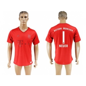 Bayern Munchen #1 Neuer Marine Environmental Protection Home Soccer Club Jersey