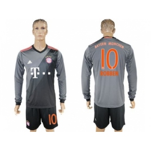 Bayern Munchen #10 Robben Away Long Sleeves Soccer Club Jersey