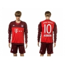 Bayern Munchen #10 Robben Goalkeeper Long Sleeves Soccer Club Jersey