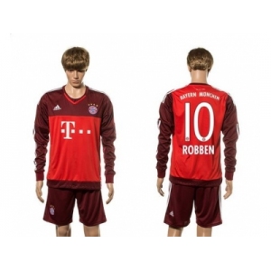 Bayern Munchen #10 Robben Goalkeeper Long Sleeves Soccer Club Jersey