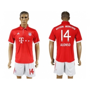 Bayern Munchen #14 Alonso Home Soccer Club Jersey