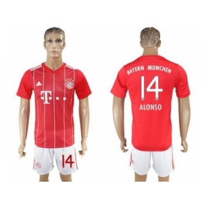 Bayern Munchen #14 Alonso Home Soccer Club Jerseys