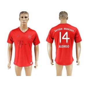 Bayern Munchen #14 Alonso Marine Environmental Protection Home Soccer Club Jersey