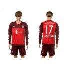 Bayern Munchen #17 Boateng Goalkeeper Long Sleeves Soccer Club Jersey