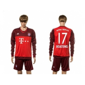 Bayern Munchen #17 Boateng Goalkeeper Long Sleeves Soccer Club Jersey