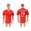 Bayern Munchen #19 Gotze Marine Environmental Protection Home Soccer Club Jersey