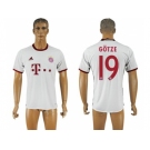 Bayern Munchen #19 Gotze White Soccer Club Jersey