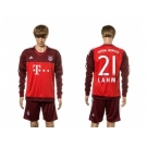 Bayern Munchen #21 Lahm Goalkeeper Long Sleeves Soccer Club Jersey