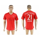 Bayern Munchen #21 Lahm Marine Environmental Protection Home Soccer Club Jersey