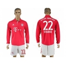 Bayern Munchen #22 Starke Home Long Sleeves Soccer Club Jersey