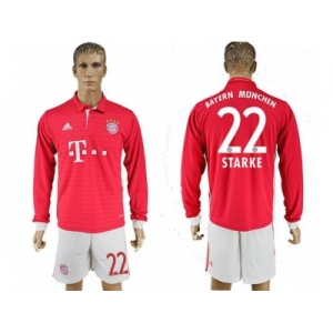 Bayern Munchen #22 Starke Home Long Sleeves Soccer Club Jersey