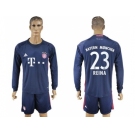 Bayern Munchen #23 Reina Dark Blue Goalkeeper Long Sleeves Soccer Club Jersey