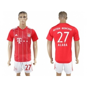 Bayern Munchen #27 Alaba Home Soccer Club Jerse