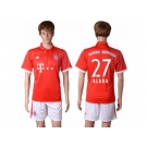 Bayern Munchen #27 Alaba Home Soccer Club Jersey