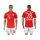 Bayern Munchen #28 Badstuber Home Soccer Club Jerseys