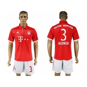 Bayern Munchen #3 Alonso Home Soccer Club Jerseys