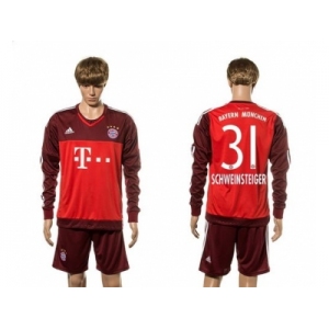 Bayern Munchen #31 Schweinsteiger Goalkeeper Long Sleeves Soccer Club Jersey