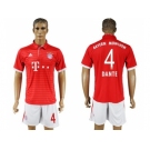 Bayern Munchen #4 Dante Home Soccer Club Jerseys