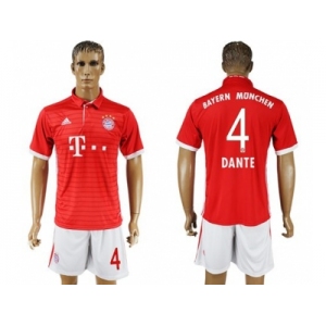 Bayern Munchen #4 Dante Home Soccer Club Jerseys