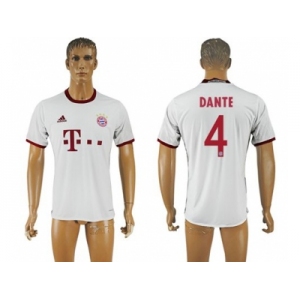 Bayern Munchen #4 Dante White Soccer Club Jersey