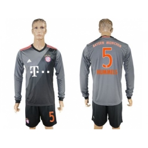 Bayern Munchen #5 Hummels Away Long Sleeves Soccer Club Jersey