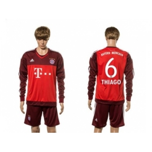 Bayern Munchen #6 Thiago Goalkeeper Long Sleeves Soccer Club Jersey