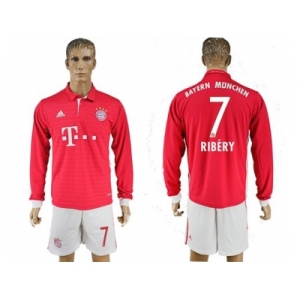 Bayern Munchen #7 Ribery Home Long Sleeves Soccer Club Jersey