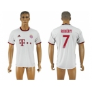 Bayern Munchen #7 Ribery White Soccer Club Jersey