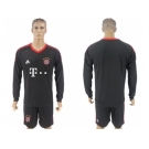 Bayern Munchen Blank Black Goalkeeper Long Sleeves Soccer Club Jersey