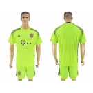 Bayern Munchen Blank Shiny Green Goalkeeper Soccer Club Jerseys