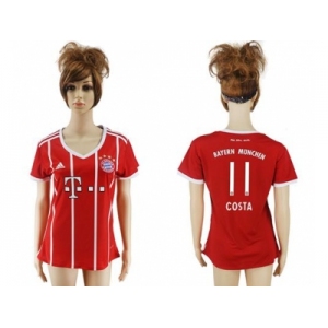 Women's Bayern Munchen #11 Costa Home Soccer Club Jersey