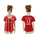 Women's Bayern Munchen #13 Rafinha Home Soccer Club Jersey