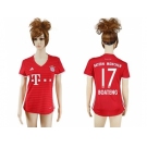 Women's Bayern Munchen #17 Boateng Home Soccer Club Jerseys