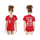 Women's Bayern Munchen #28 Badstuber Home Soccer Club Jerseys