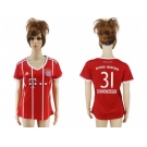 Women's Bayern Munchen #31 Schweinsteiger Home Soccer Club Jersey