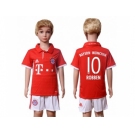 Bayern Munchen #10 Robben Home Kid Soccer Club Jerseys