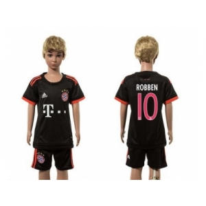 Bayern Munchen #10 Robben SEC Away Kid Soccer Club Jerseys