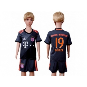 Bayern Munchen #19 Gotze Away Kid Soccer Club Jersey