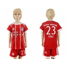 Bayern Munchen #23 Vidal Home Kid Soccer Club Jersey