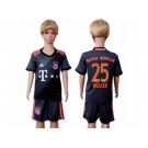 Bayern Munchen #25 Muller Away Kid Soccer Club Jersey