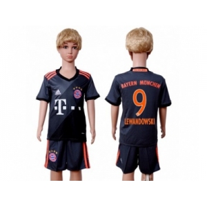 Bayern Munchen #9 Lewandowski Away Kid Soccer Club Jersey